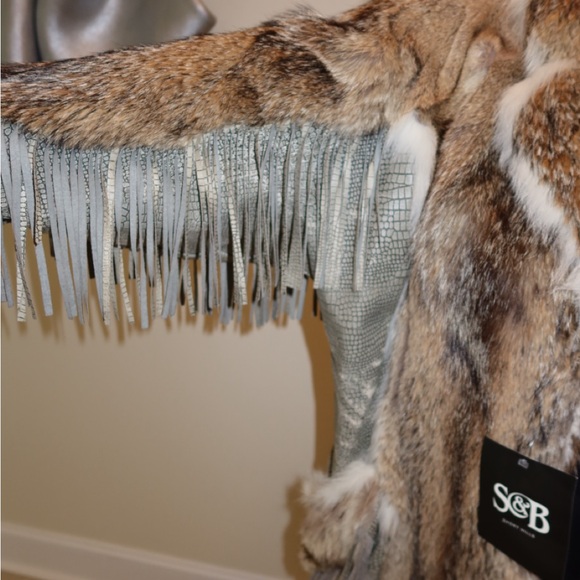 schultz & m. blaustein coyote and leather fur coat - Picture 9 of 13